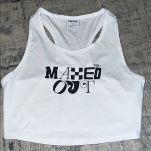 Gymshark White 'Maxed Out' Cropped Tank